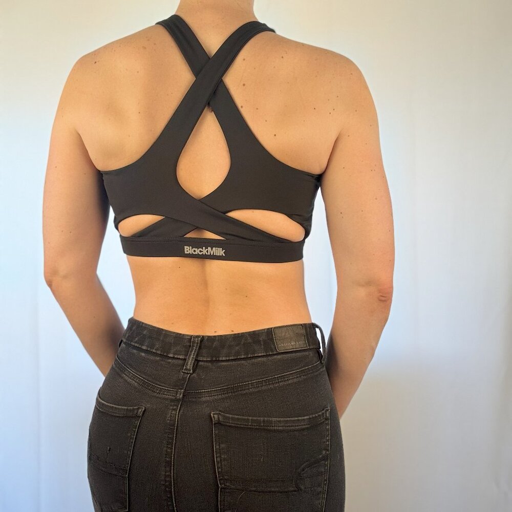 Blackmilk Power Up Cut Out Crop Top Sports Bra